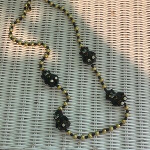 Unique Black and Gold Mardi Gras Traditional Holiday Bead